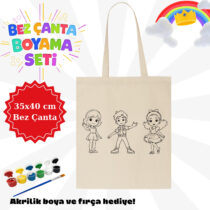 Bez çanta boyama çocuk desenli 835x40 cm)